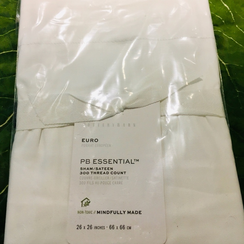 Pottery Barn White Euro Bed Sham
